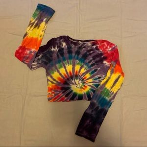 Tie-dye cropped long sleeve